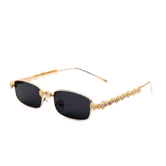 Accessories - Gold Frame Rhinestone Shades 💎